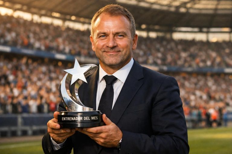 hansi flick ha sido nombrado entrenador del mes en la liga para marzo, consolidando su éxito y liderazgo en el campeonato español.