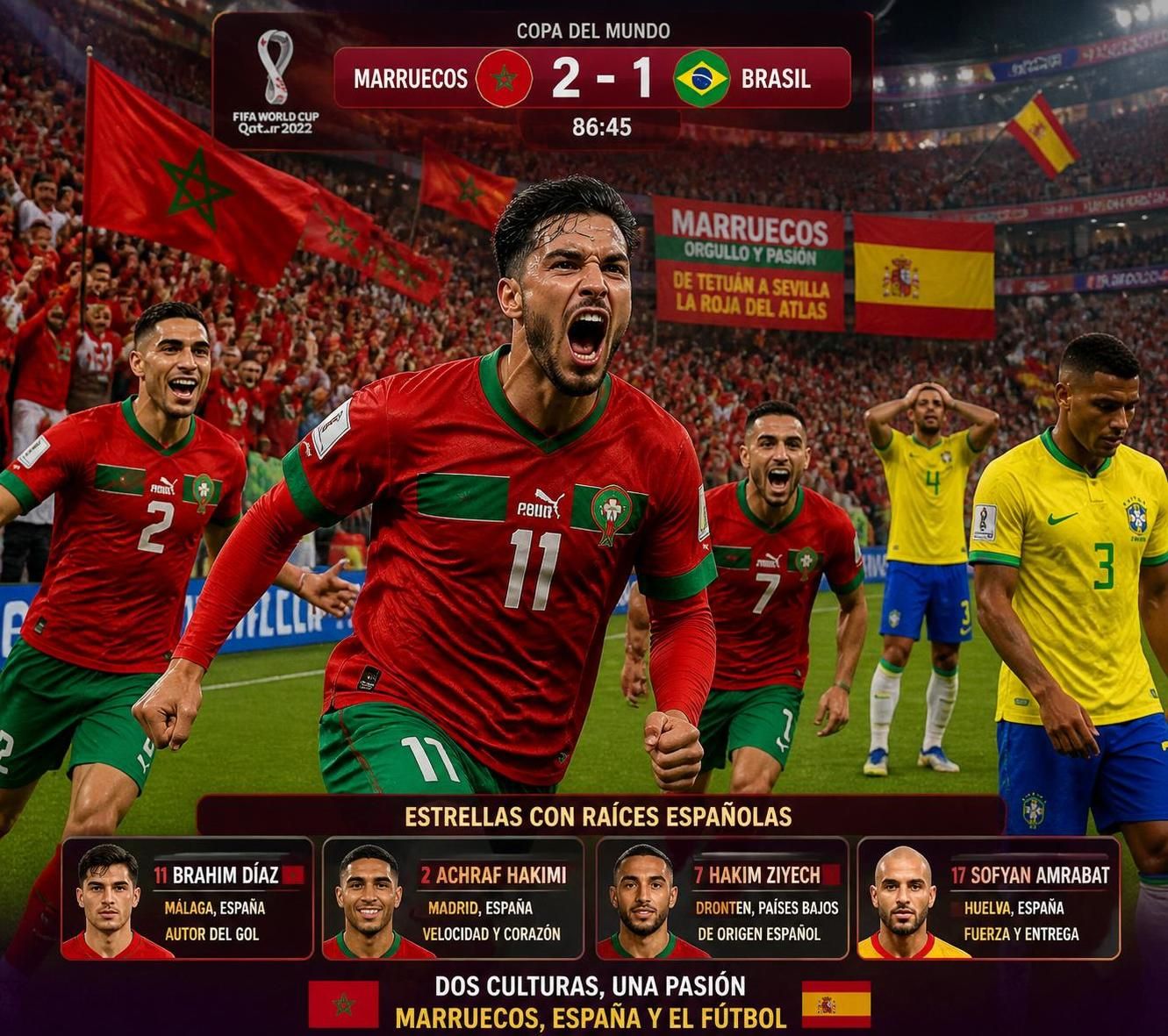descubre cómo un dúo marroquí ha dejado una marca histórica en la copa del mundo y su conexión especial con españa.