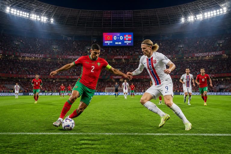 sigue en vivo el emocionante partido entre marruecos y noruega. disfruta del inicio impecable de los leones del atlas y no te pierdas ningún detalle del encuentro en directo.