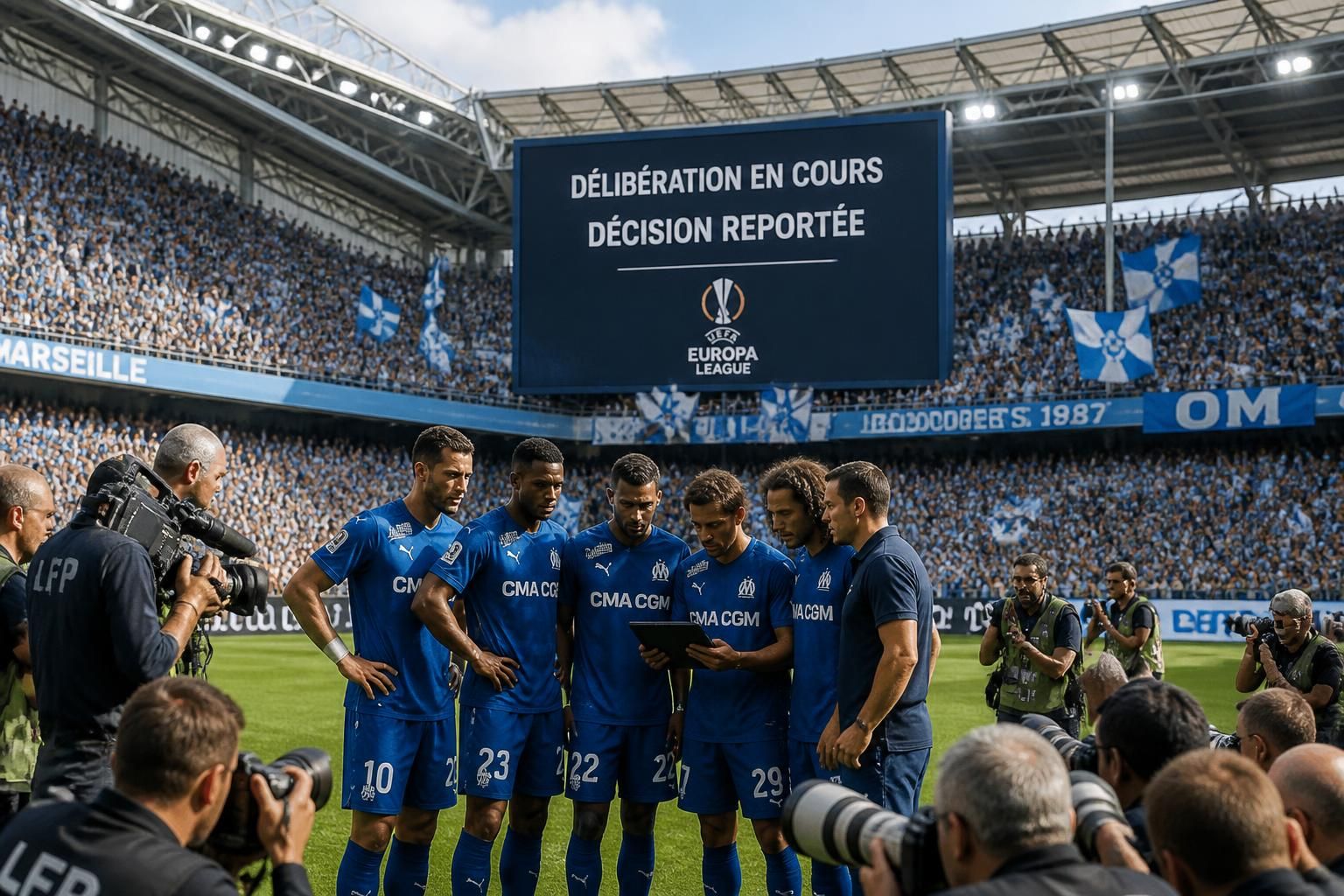 fútbol: el olympique de marseille descubrirá su participación en la liga europa este jueves, tras el aplazamiento del veredicto que define su futuro en la competición.