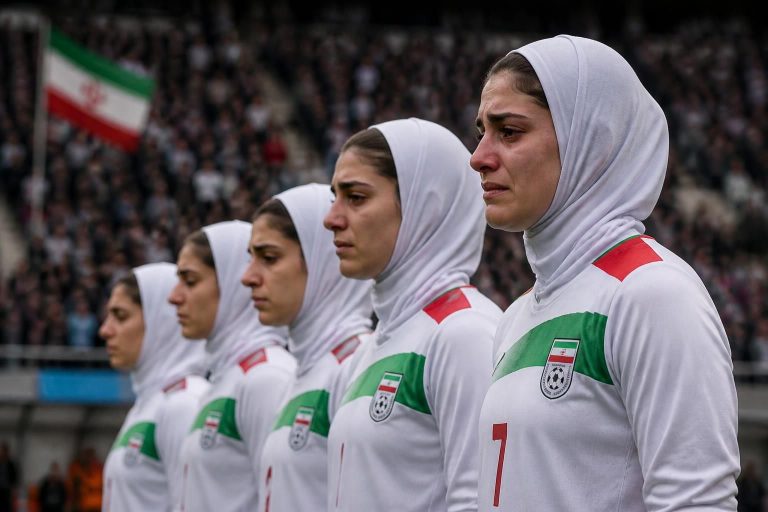 irán: las jugadoras de la selección femenina son acusadas de 'traición' por no cantar el himno nacional durante un evento deportivo, generando controversia y debate en el país.