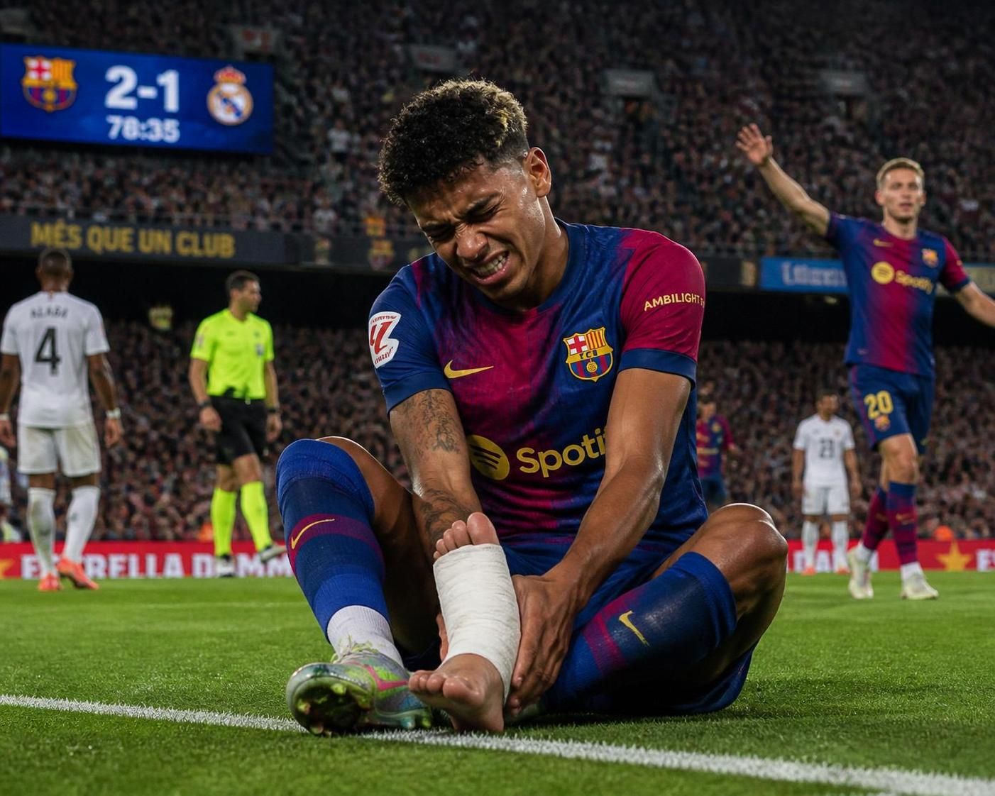 un duro golpe para el barcelona: su estrella principal estará fuera de juego durante 10 días, afectando el rendimiento del equipo.